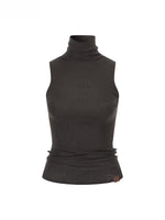 High Neck Sleeveless Knit Top