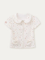 Floral Doll Collar T-shirt &Shorts Set