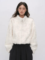 Faux Fur Stand Collar Coat