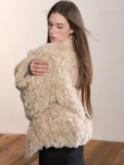 Reversible Faux Fur PU Jacket