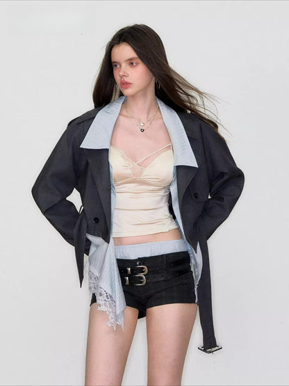Detachable Faux Layered Blazer