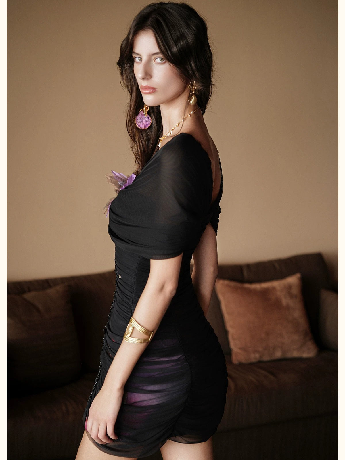 Butterfly Mesh Bodycon Dress