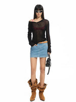 Retro Selvedge Denim Skirt