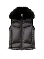 Vintage Fur Collar Down Vest Jacket
