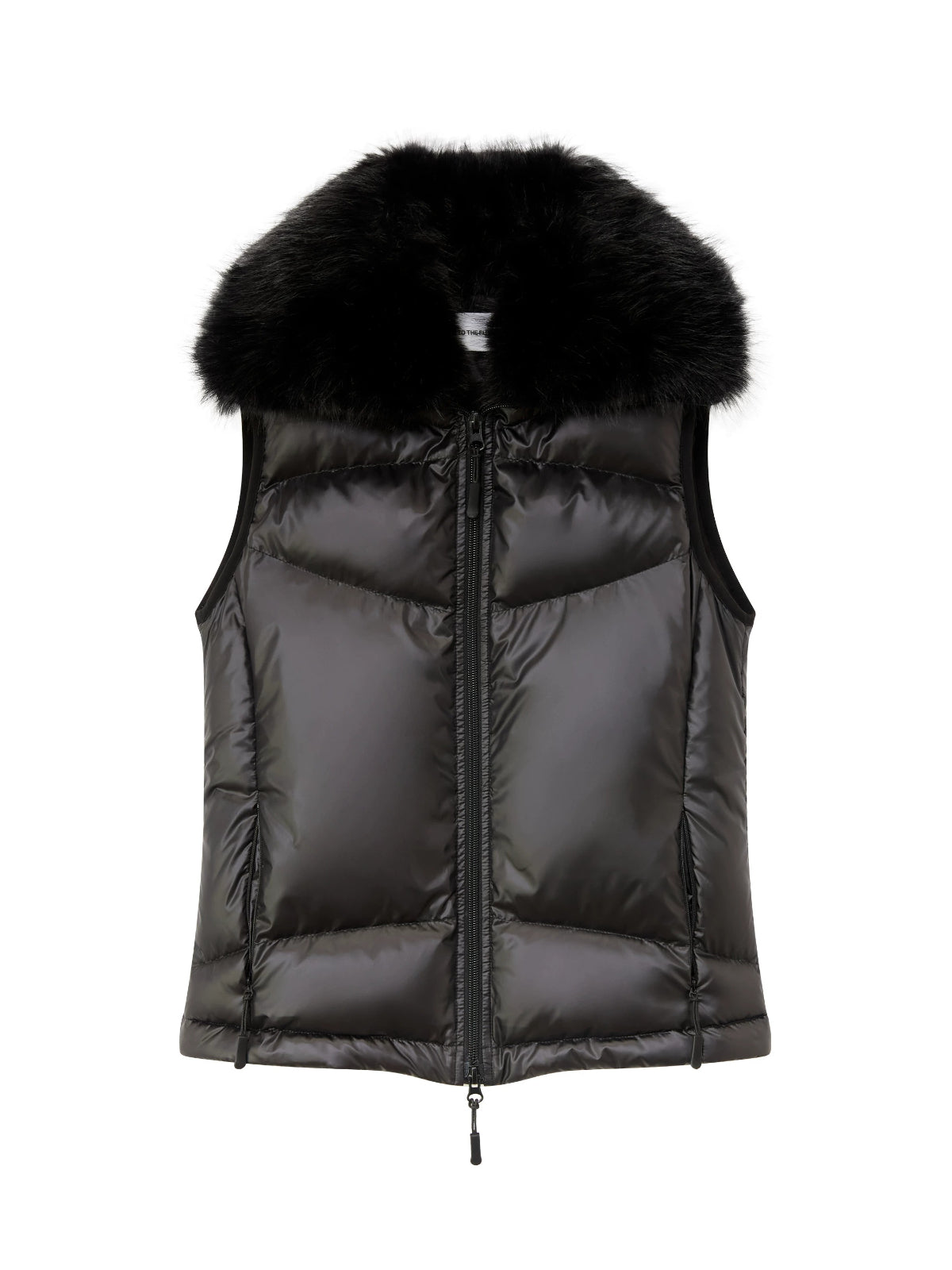 Vintage Fur Collar Down Vest Jacket