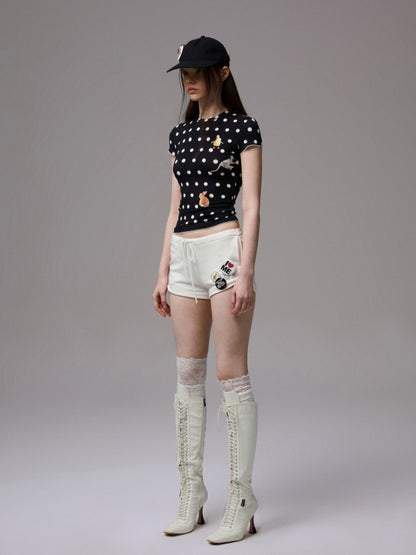 Cats &amp; Dogs Love Polka Dot Print T-Shirt