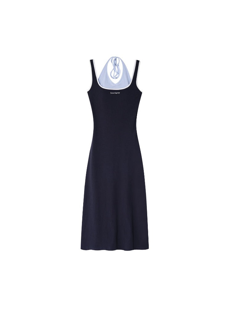Layered Halter Knit Dress