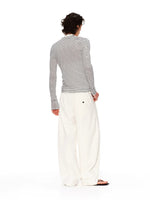 Layered Stripe Drape Top