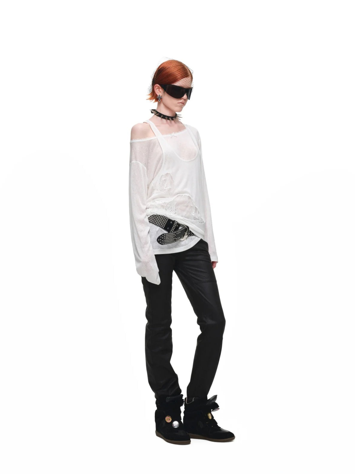 Lace Patch Layered Tee