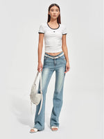 Ghost Tee Contrast Ribbed Slim T-shirt