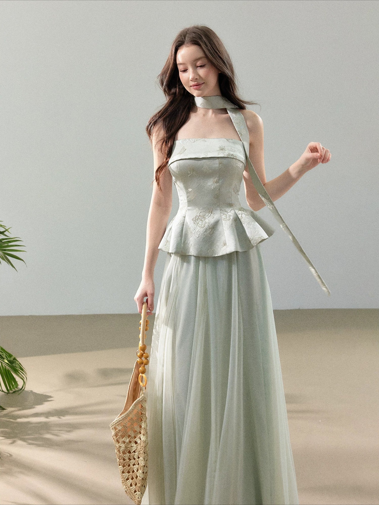 Jacquard Tulle Two Piece Set