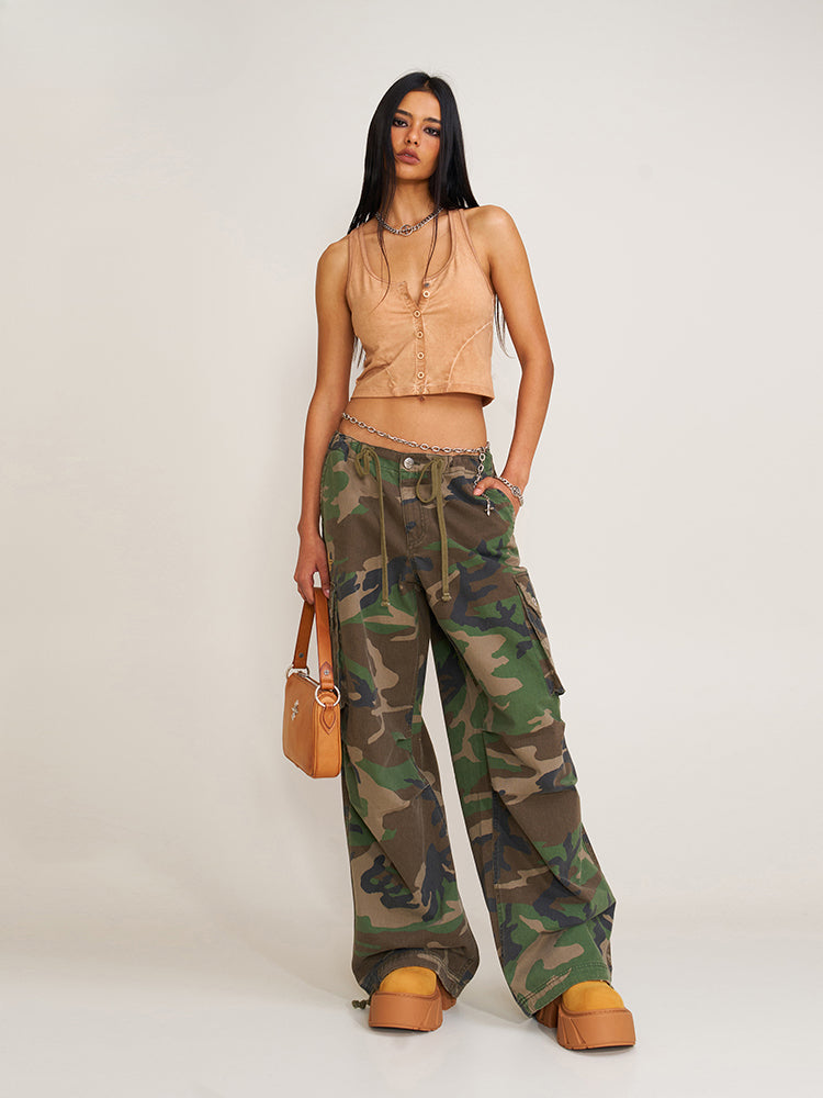 Compass Retro Camo Para Pants Desert Camouflage