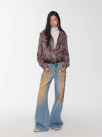 Camo Pony Hair Studded Belt