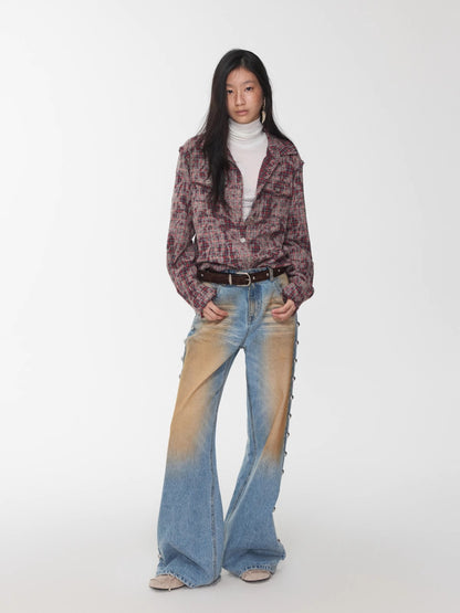 Camo Pony Hair Studded Belt