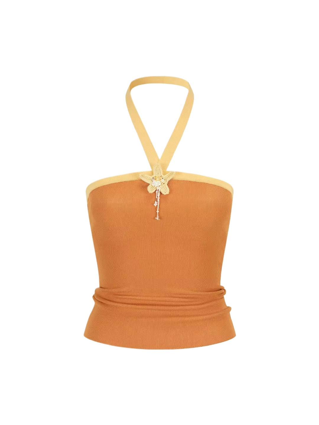 Colorblock Halter Knit Top