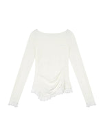 Lace Hem Knit Top