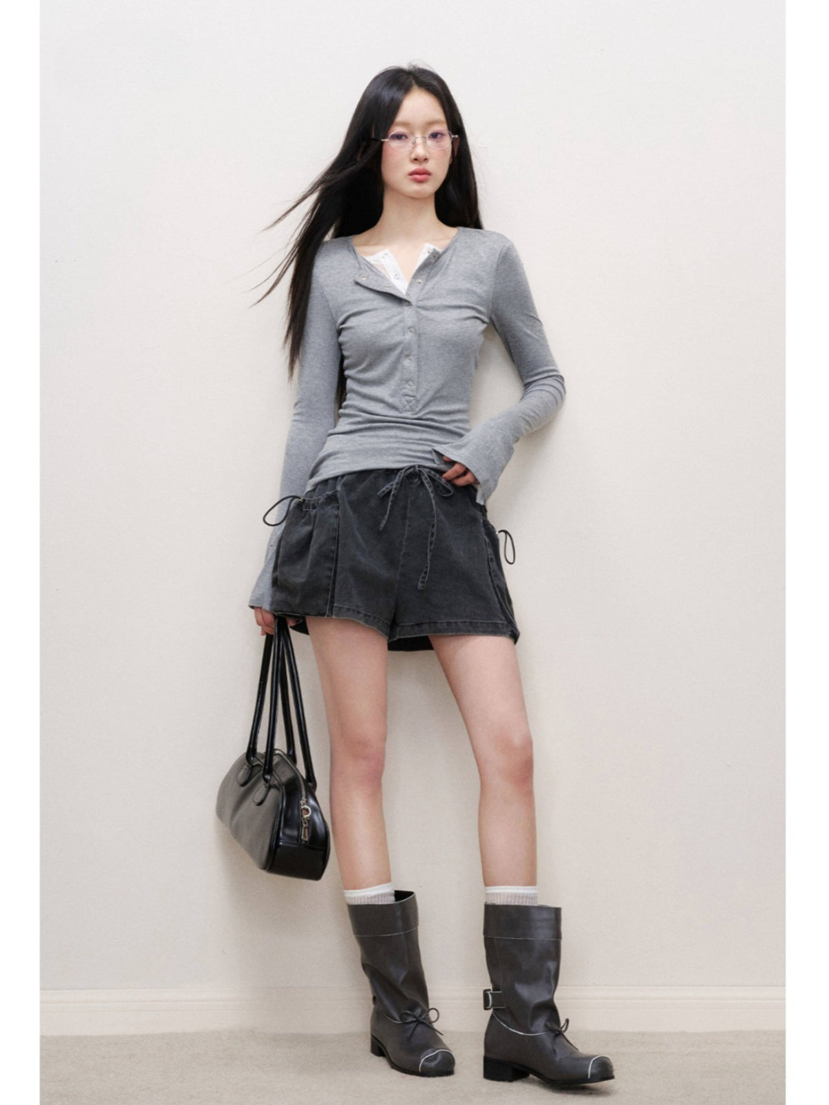 Lace Trim Layered Knit Top