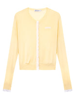 Lace Trimmed Crew Neck Knitted Cardigan Set