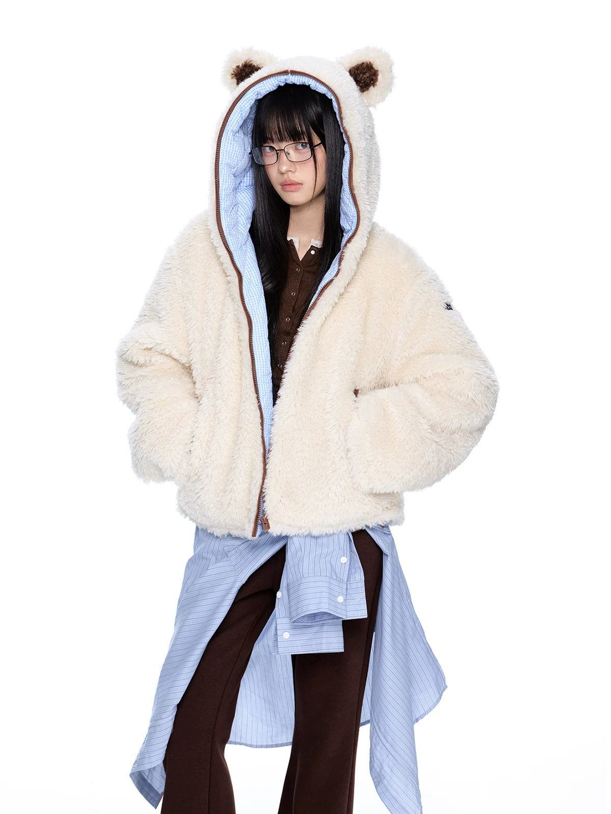 Detachable Hood Sherpa Padded Coat