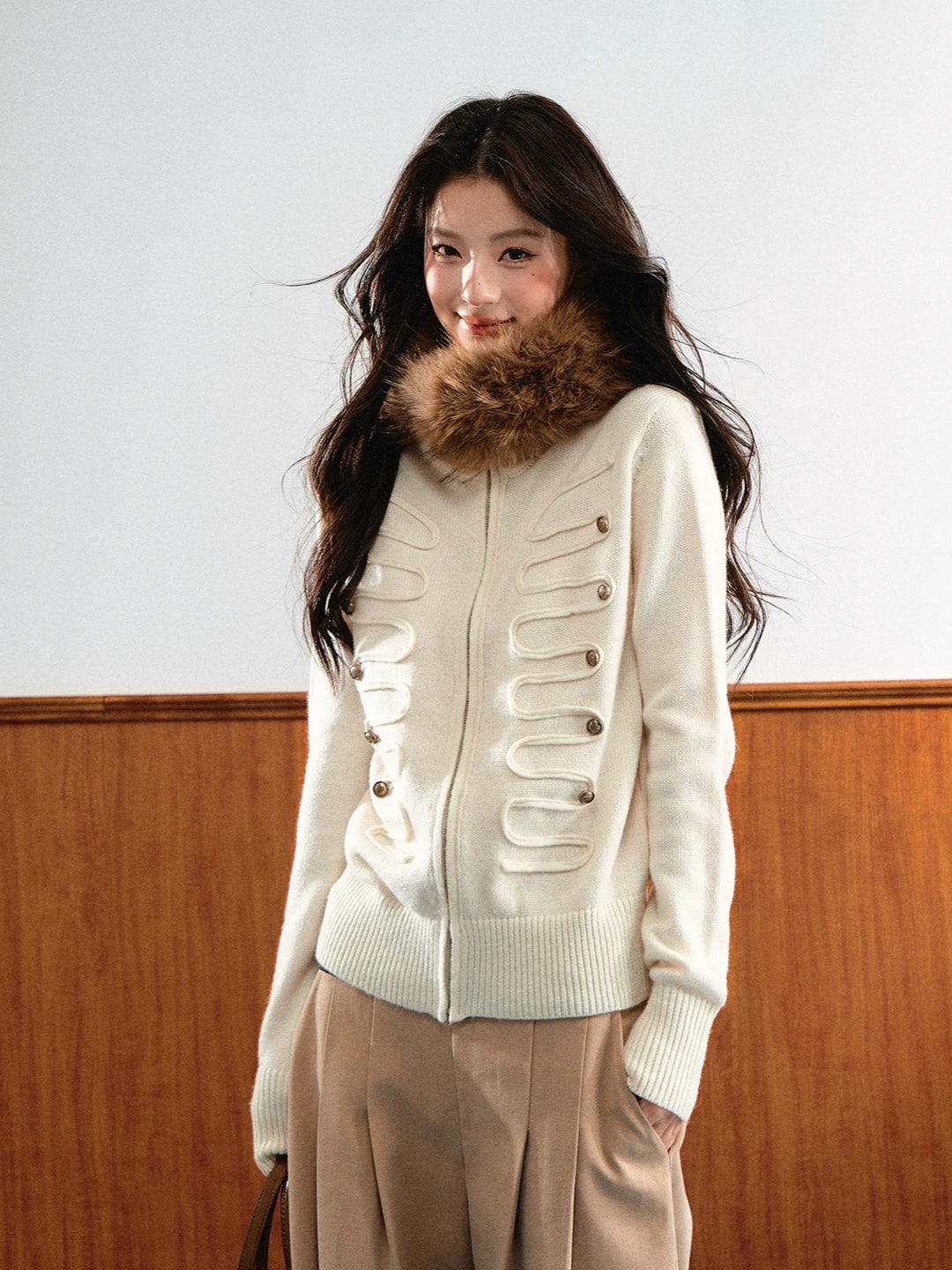 Napoleon Fur Collar Sweater