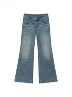 Double Button Flare Jeans