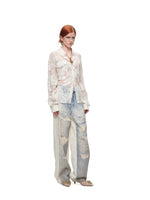 Lace Belted Sheer Shirt