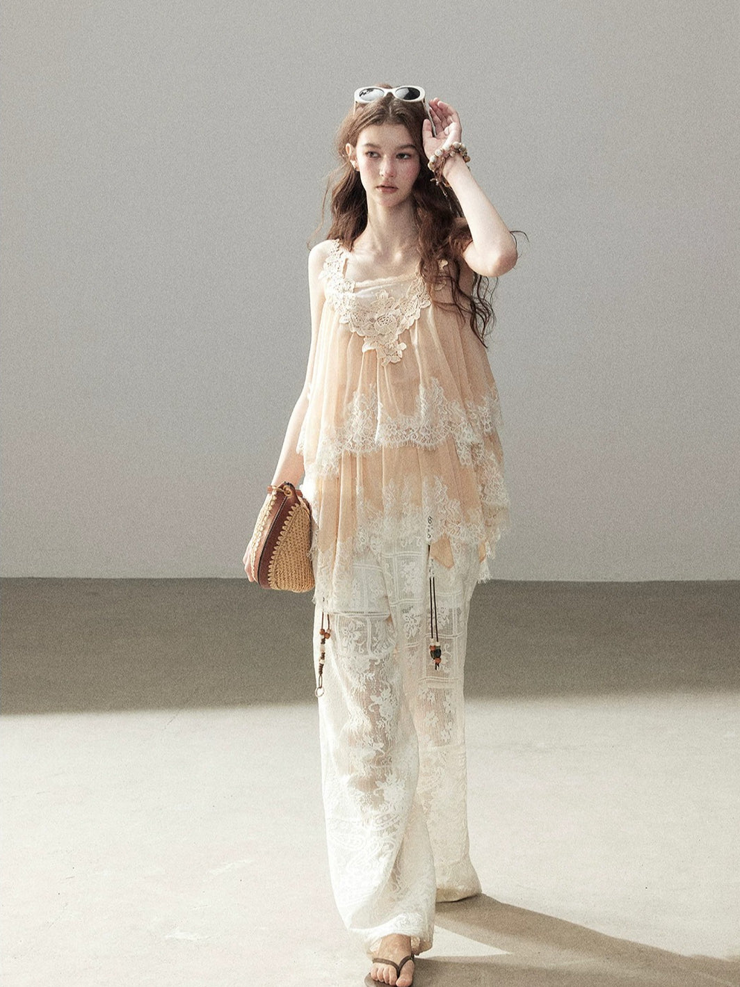 Lace Embroidered Cami Top