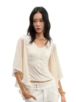 Lyocell V-Neck Top