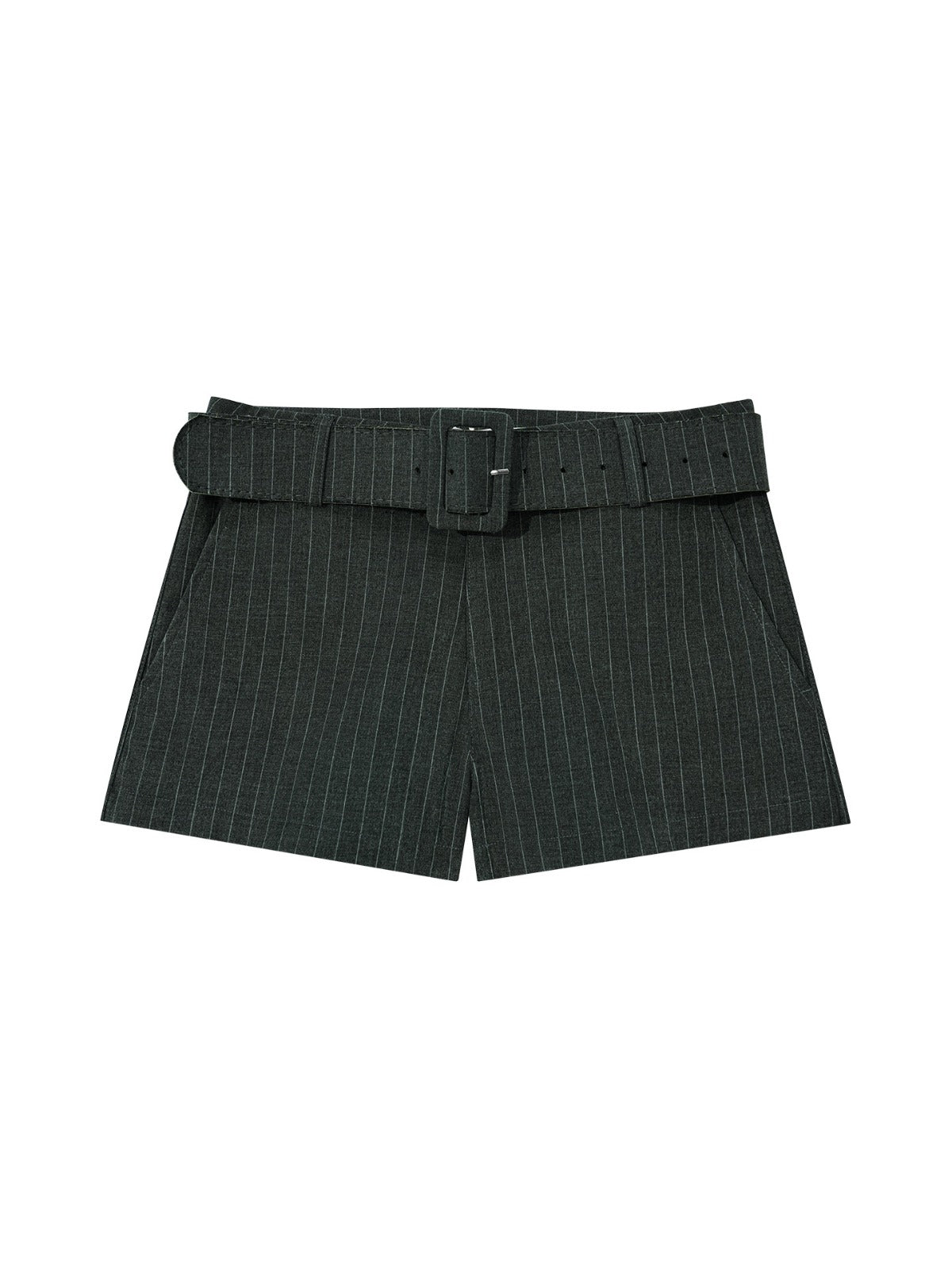 Spliced Jacket &amp; Striped Suit Shorts Set