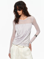 Ruched Lyocell Top