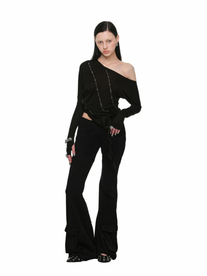 Studded Off-Shoulder Top