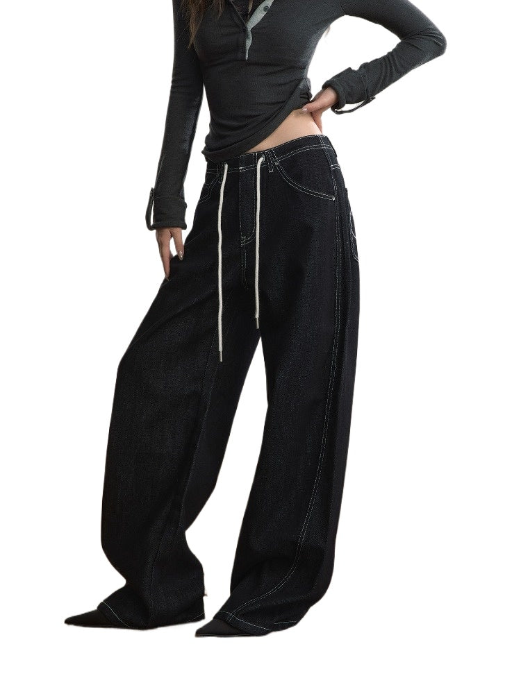 Original Wash Casual Wide-Leg Jeans