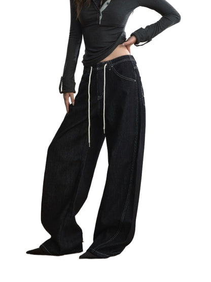 Original Wash Casual Wide-Leg Jeans