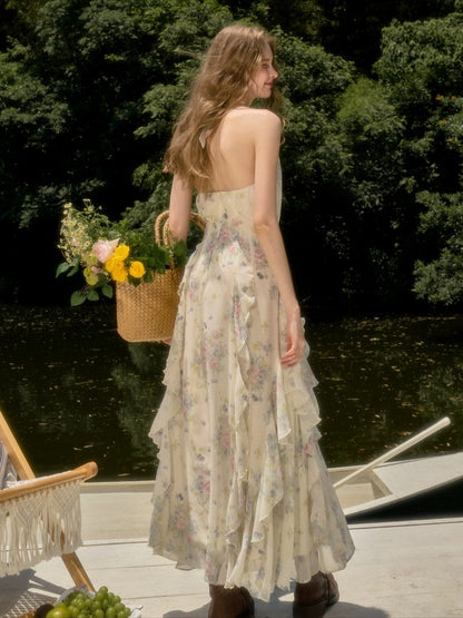 Floral Halter Maxi Dress