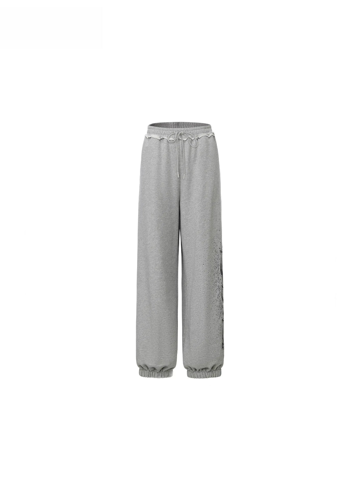 Distressed Print Hoodie Pants Set
