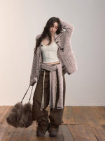 Heavywork Lapel Toggle Knit Cardigan