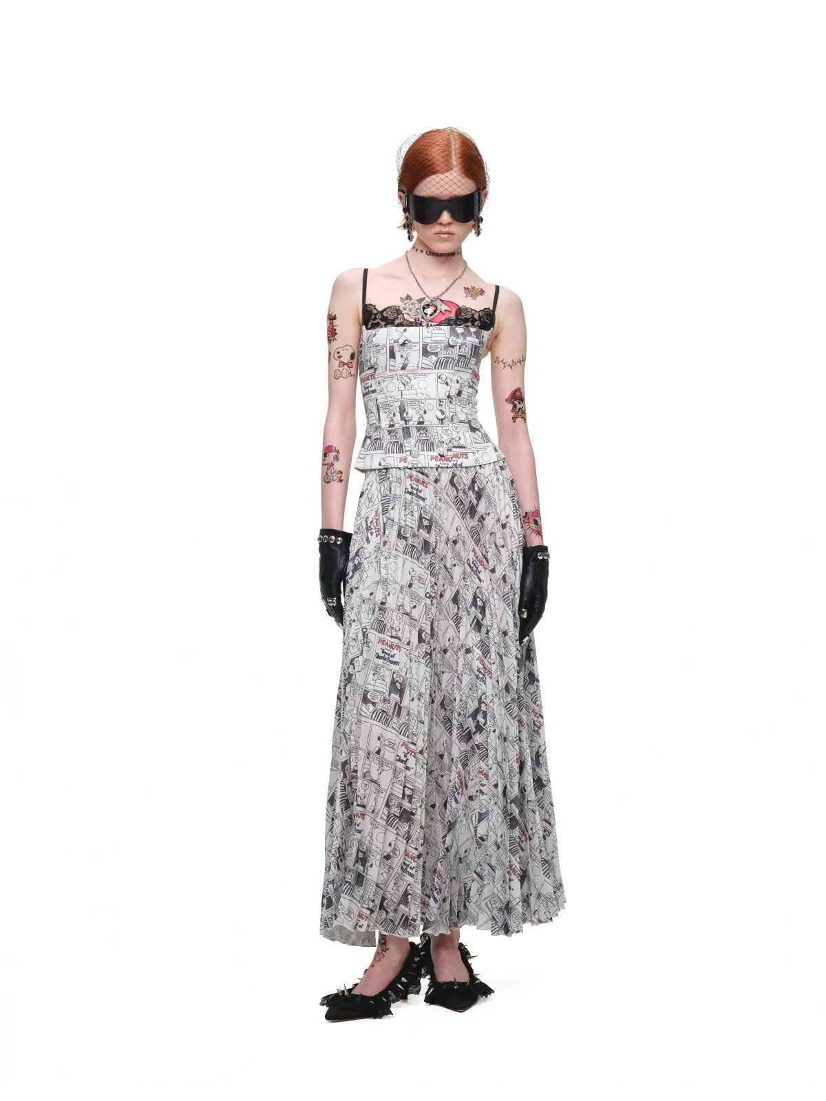 Newspaper Lace Corset Top
