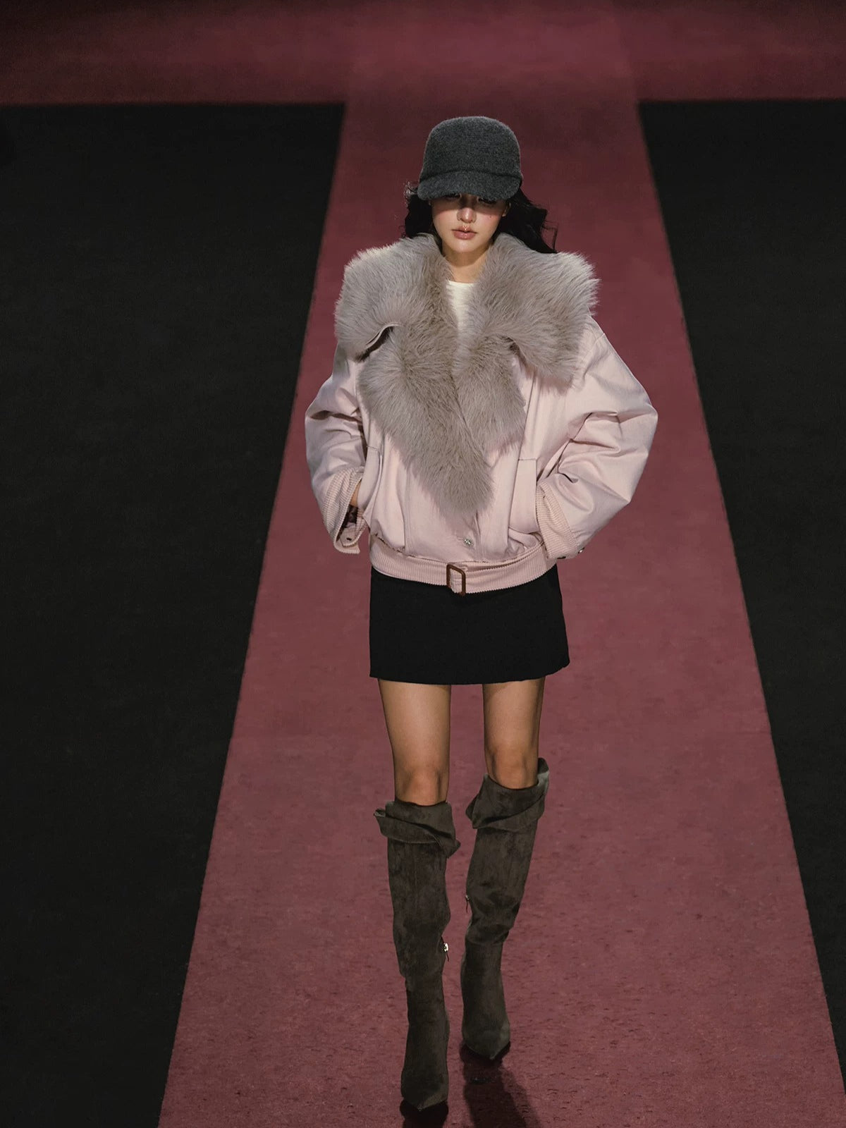 Fur Collar Oversized Jacket
