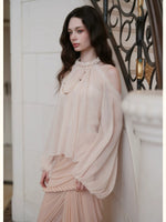 Puff Sleeve Chiffon Blouse