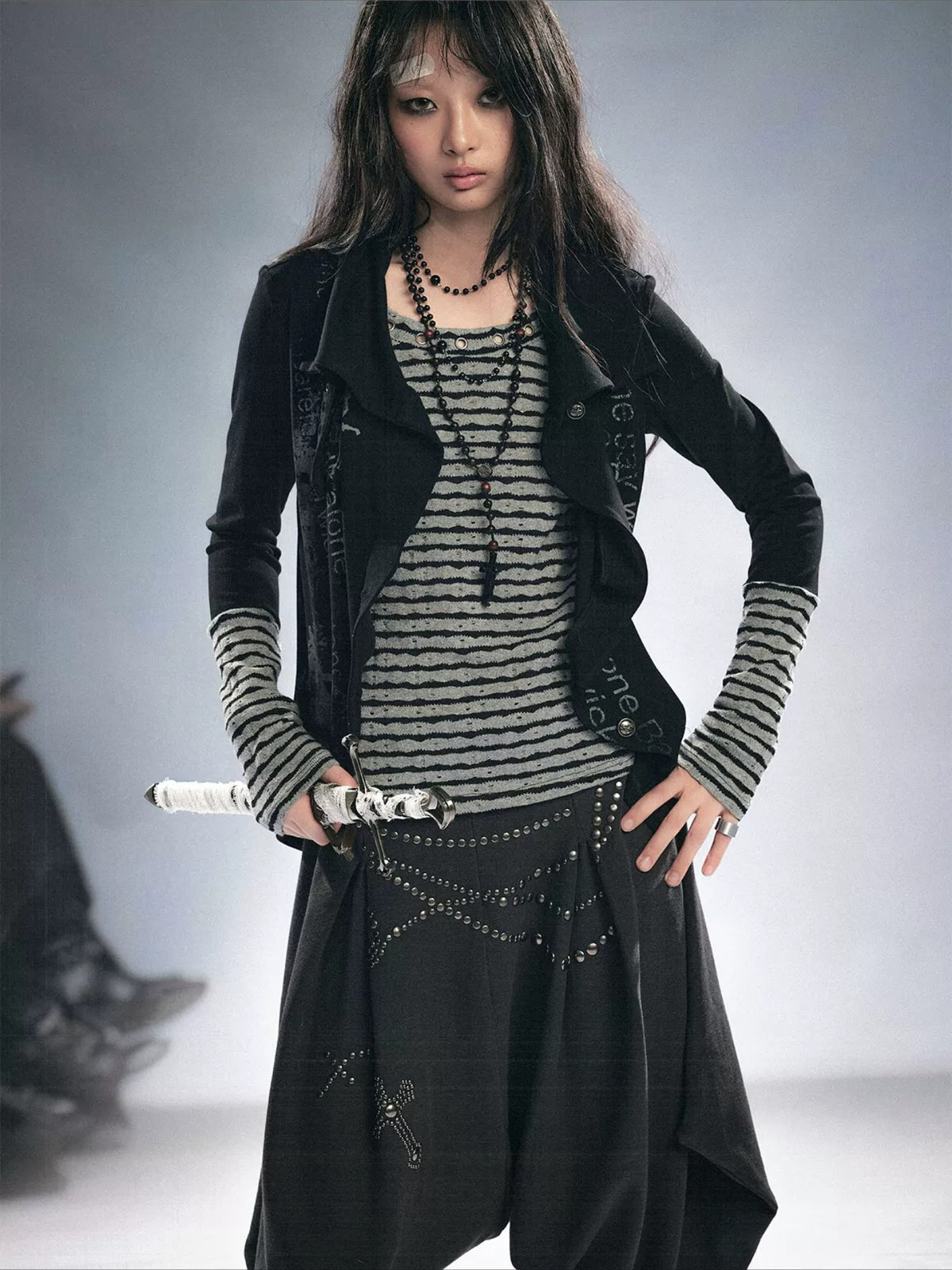 Punk Layered Knit Top