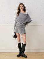 Wool Blend A-Line Skirt