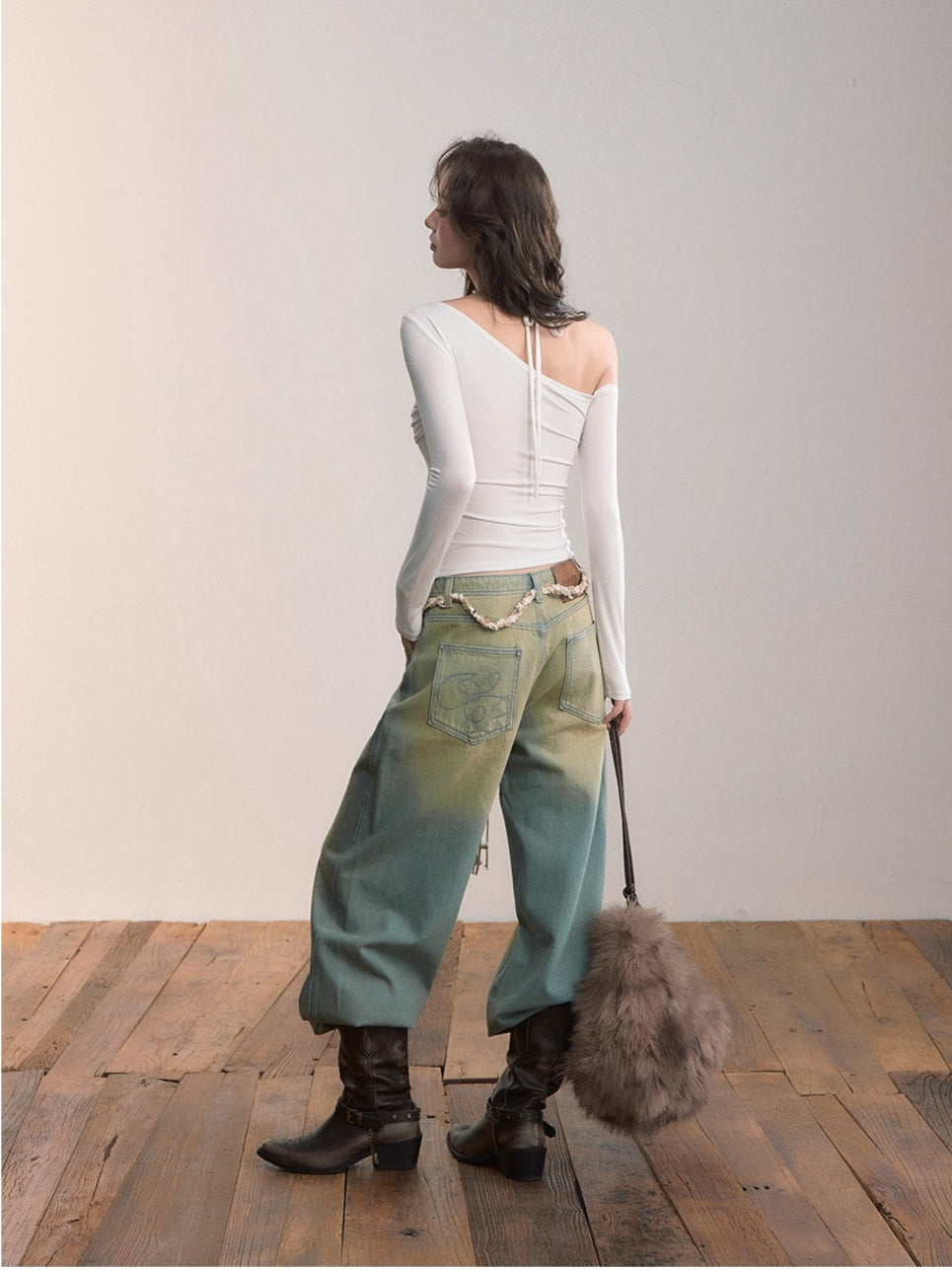 Original Wash Casual Wide-Leg Jeans