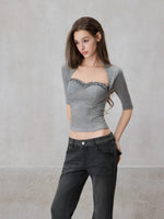 Lace Corset Slim Top
