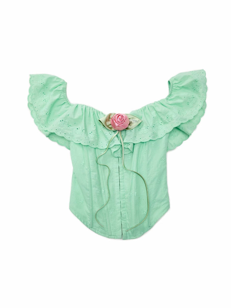 Rose Jacquard Bustier