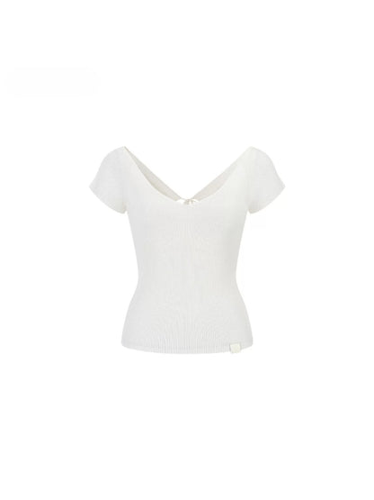 Back Tie Knit Top
