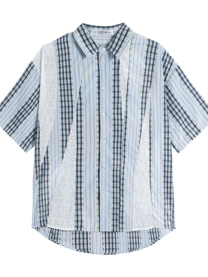 Lace - Plaid Embroidered Shirt