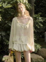 Cool Ice Silk Flower Hollow Cardigan