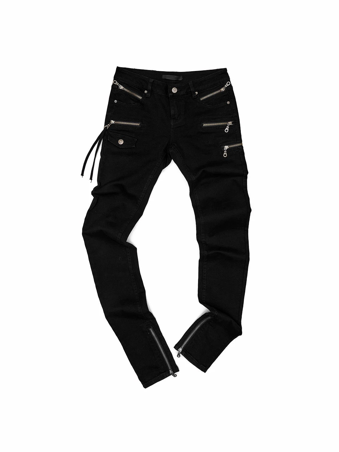 Zipper Low-Rise Skinny Jeans