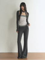 Lace Trim Bandeau & Shrug Set