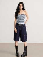 Striped Knit Tube Top